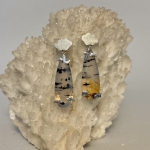 Orecchini d'argento con agate paesine