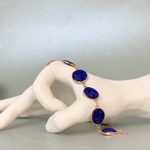 Bracciale in oro rosso e lapislazzuli