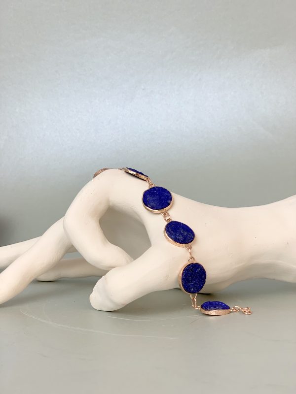 Bracciale in oro rosso e lapislazzuli