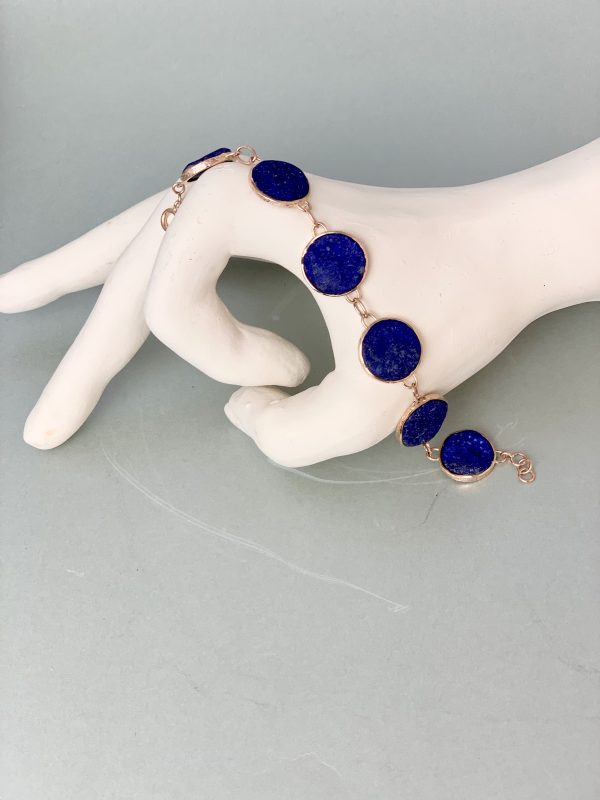 Bracciale in oro rosso e lapislazzuli - immagine 2