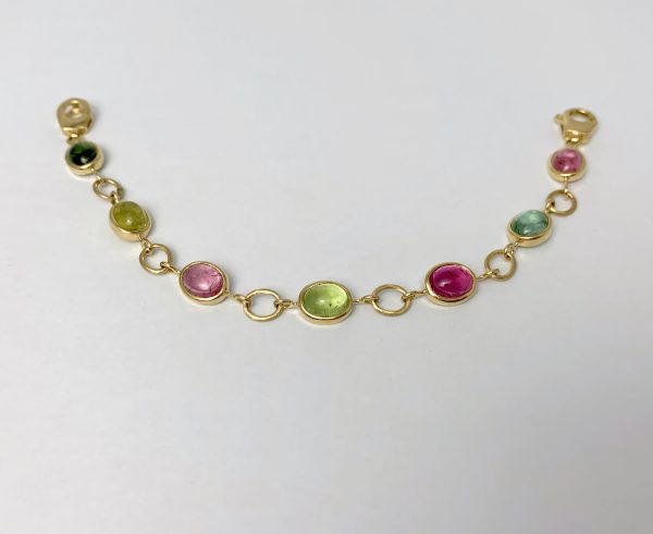 Bracciale in oro giallo con tormaline