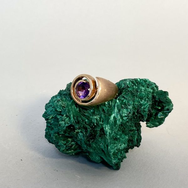 Anello in oro rosso 9KT con Ametista - immagine 2