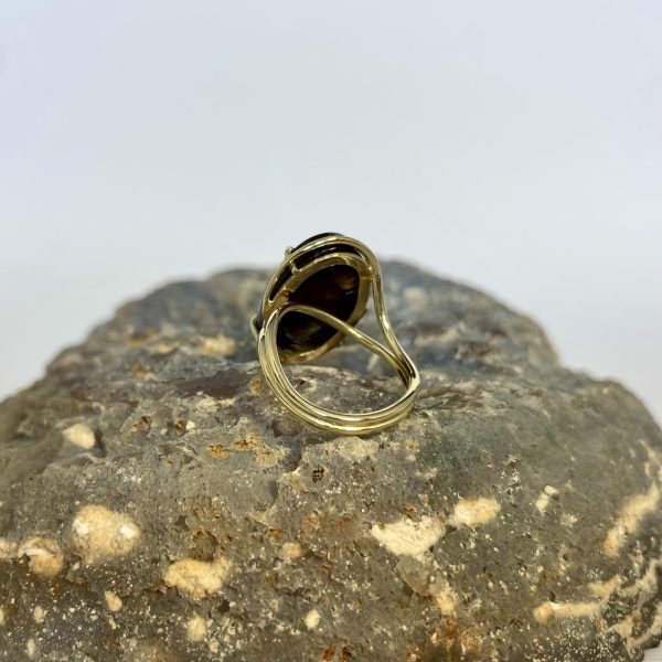 anello con agata di fuoco