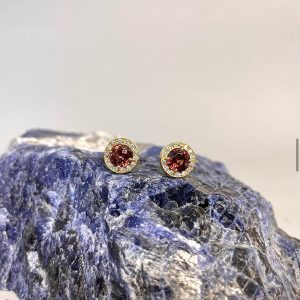 orecchini con zirconi naturali e diamanti