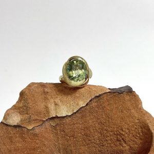 anello con tormalina verde